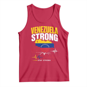 Venezuela Strong Support and Solidarity Tank Top Patriotic Venezuelan Flag Country Map