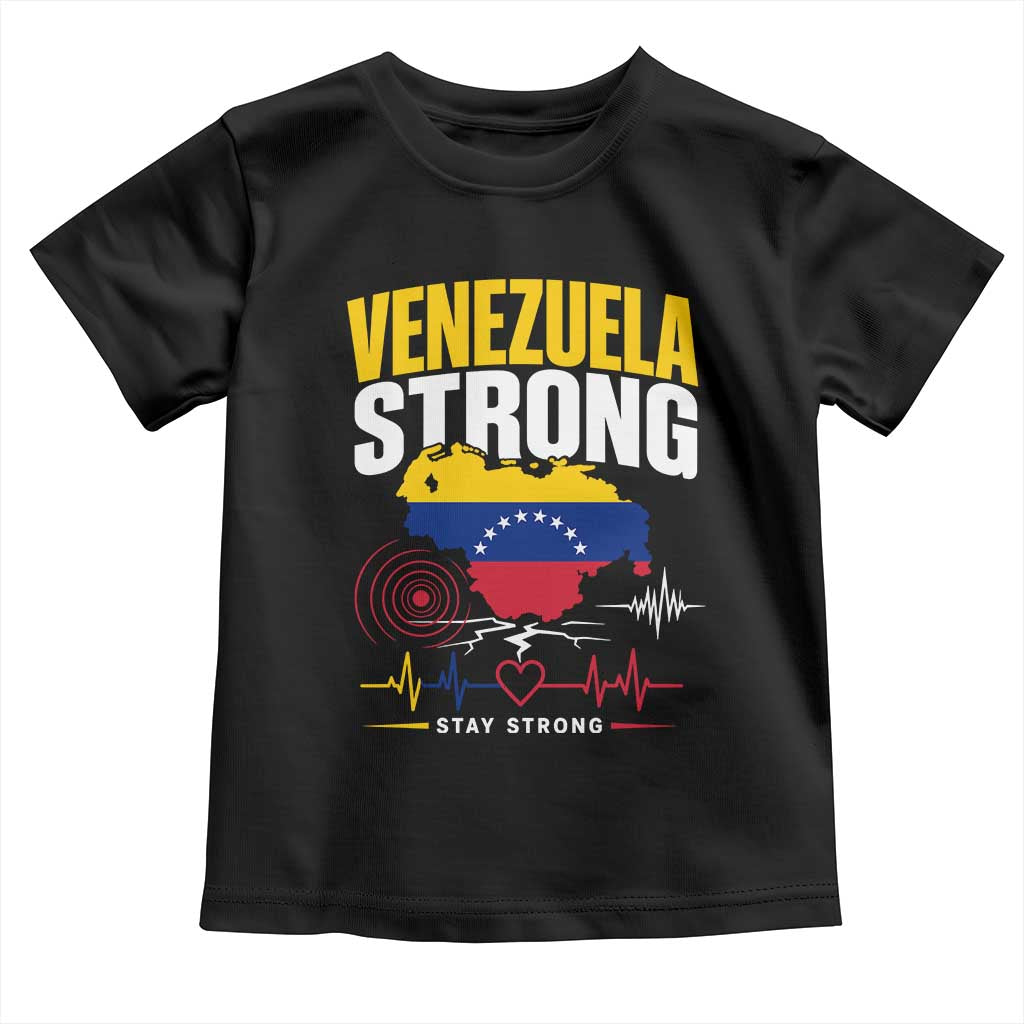 Venezuela Strong Support and Solidarity Toddler T Shirt Patriotic Venezuelan Flag Country Map