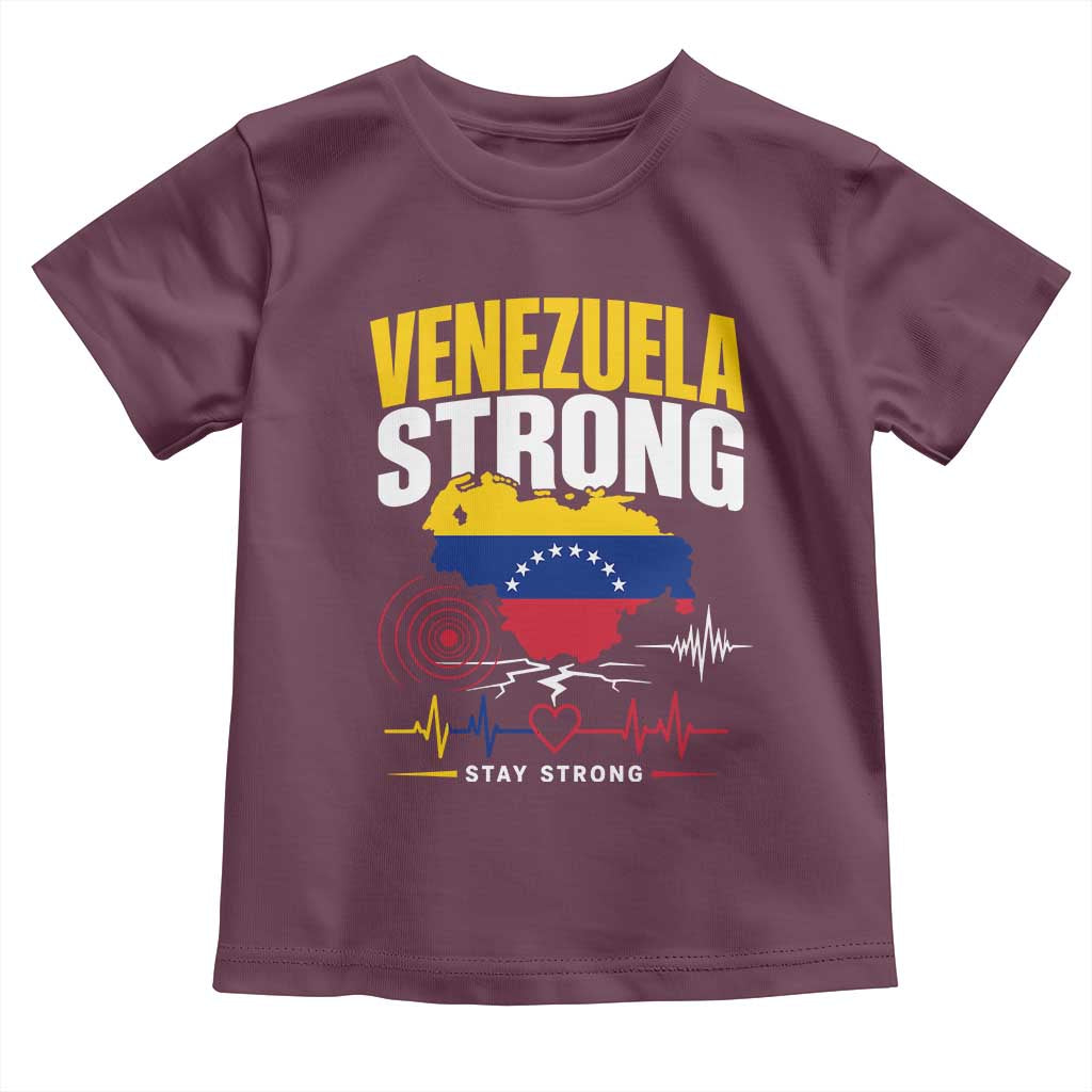 Venezuela Strong Support and Solidarity Toddler T Shirt Patriotic Venezuelan Flag Country Map