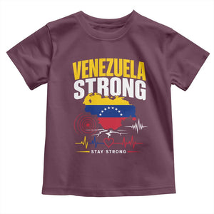 Venezuela Strong Support and Solidarity Toddler T Shirt Patriotic Venezuelan Flag Country Map