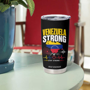 Venezuela Strong Support and Solidarity Tumbler Cup Patriotic Venezuelan Flag Country Map