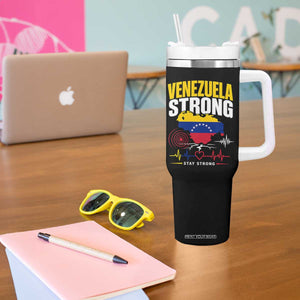 Venezuela Strong Support and Solidarity Tumbler With Handle Patriotic Venezuelan Flag Country Map