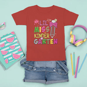 Lil Miss Kindergarten T Shirt For Kid Cute Kinder Girl Era TS02 Red Printyourwear