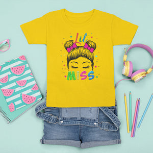 Lil Miss Kindergarten T Shirt For Kid Cute Kinder Girl Era Hair Bun TS02 Daisy Printyourwear