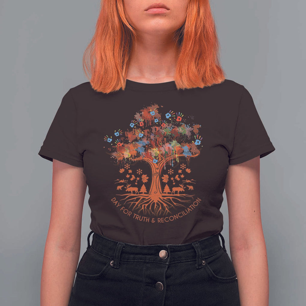 Orange Shirt Day T Shirt For Women Every Child Native American Day for Truth and Reconciliation TS02 Dark Chocolate Print Your Wear