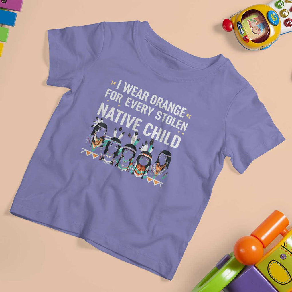 Orange Shirt Day T Shirt For Kid I Wear Orange For Every Stolen Native Child Indigenous American Indian TS02 Violet Print Your Wear