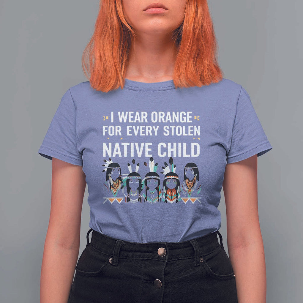Orange Shirt Day T Shirt For Women I Wear Orange For Every Stolen Native Child Indigenous American Indian TS02 Violet Print Your Wear