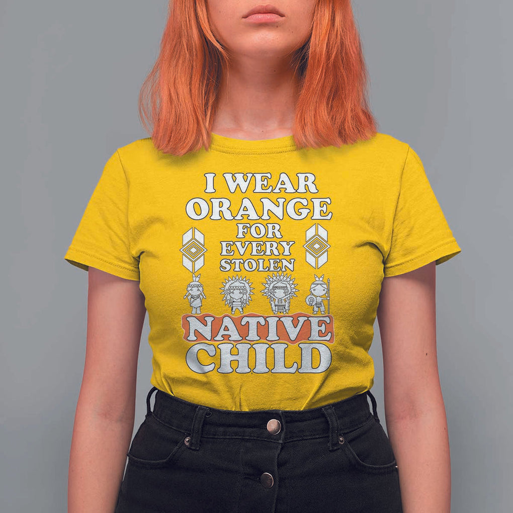 Orange Shirt Day T Shirt For Women I Wear Orange For Every Stolen Native Child American Indian TS02 Daisy Print Your Wear