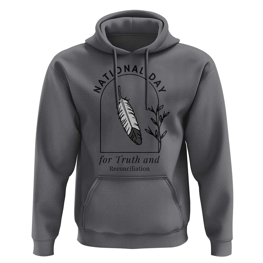 Orange Shirt Day Hoodie National Day For Truth And Reconciliation Native Feather TS02 Charcoal Print Your Wear