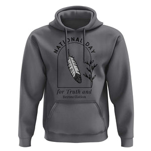 Orange Shirt Day Hoodie National Day For Truth And Reconciliation Native Feather TS02 Charcoal Print Your Wear