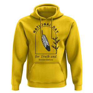 Orange Shirt Day Hoodie National Day For Truth And Reconciliation Native Feather TS02 Daisy Print Your Wear