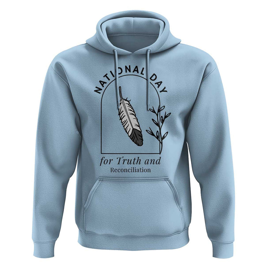 Orange Shirt Day Hoodie National Day For Truth And Reconciliation Native Feather TS02 Light Blue Print Your Wear