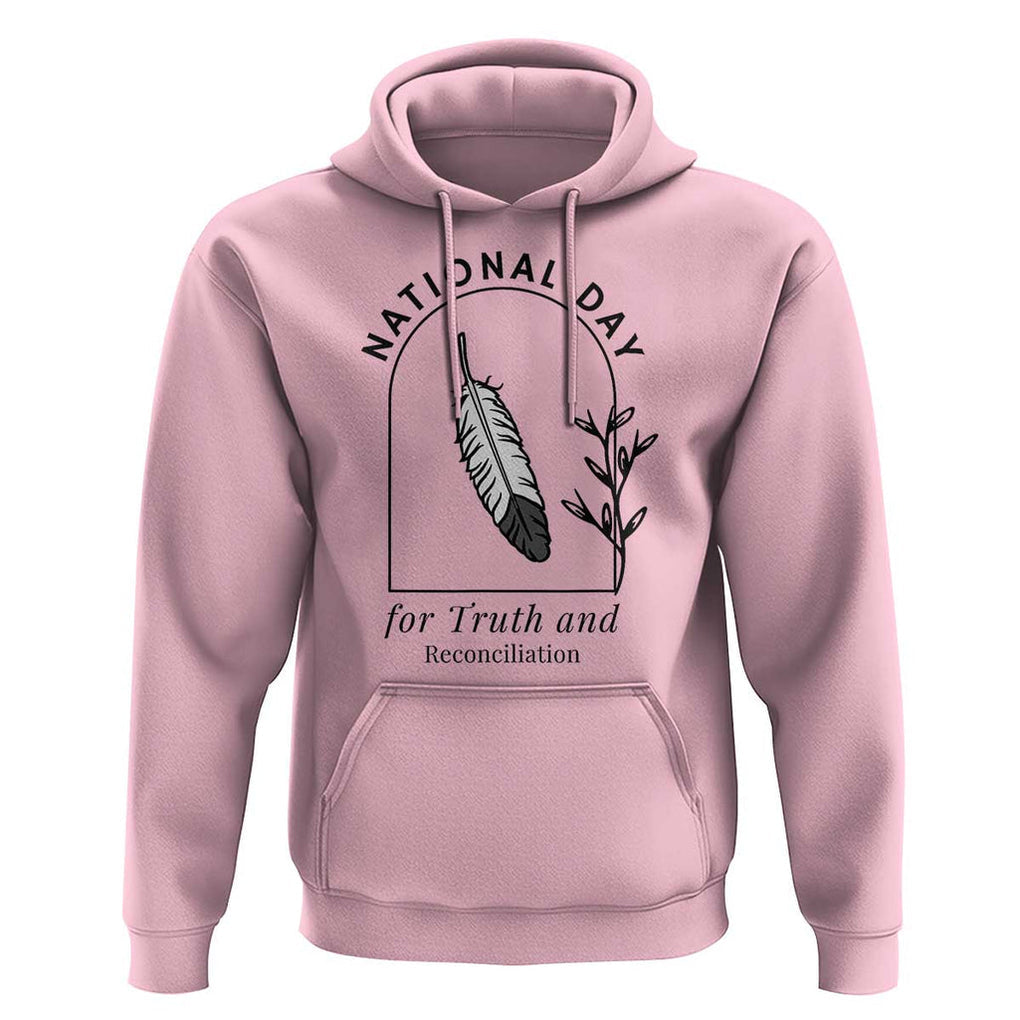 Orange Shirt Day Hoodie National Day For Truth And Reconciliation Native Feather TS02 Light Pink Print Your Wear