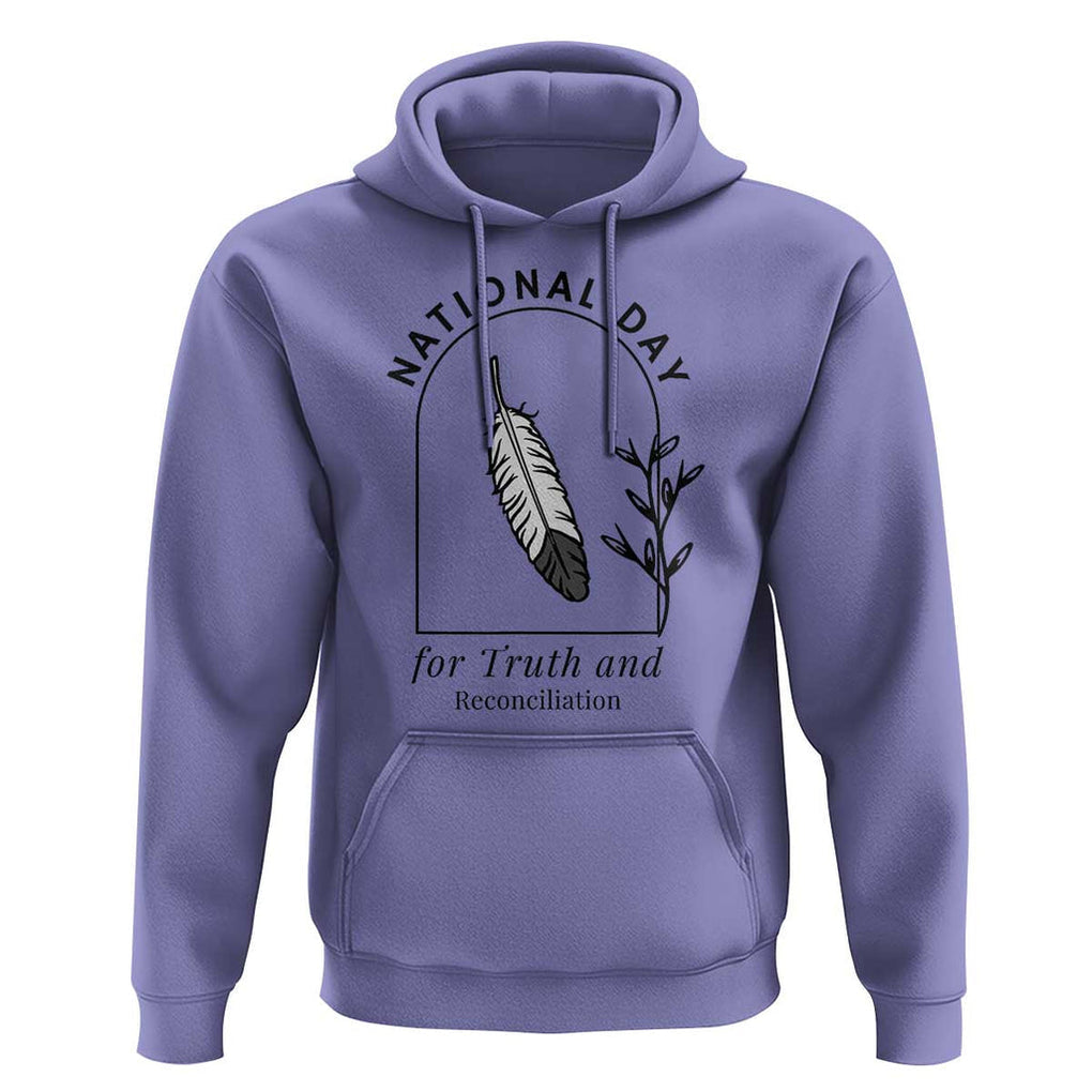 Orange Shirt Day Hoodie National Day For Truth And Reconciliation Native Feather TS02 Violet Print Your Wear