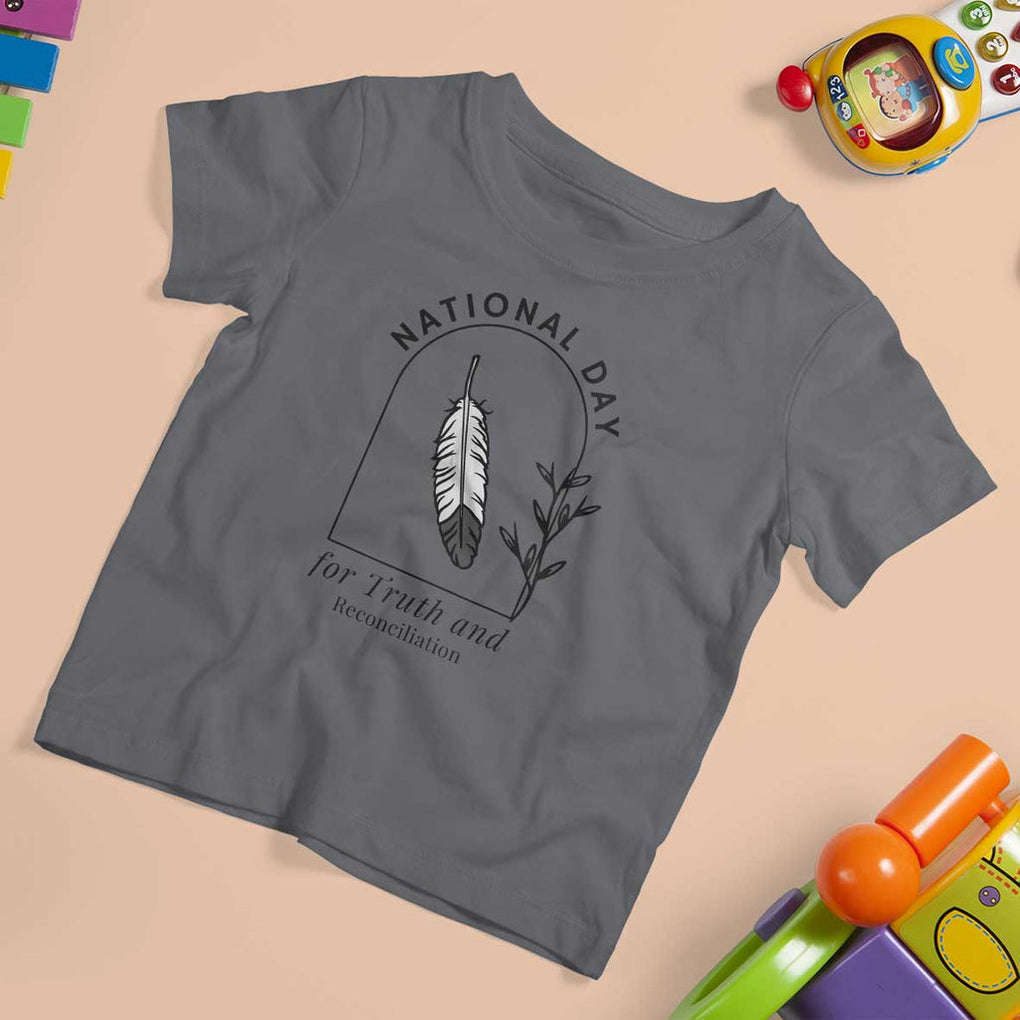 Orange Shirt Day T Shirt For Kid National Day For Truth And Reconciliation Native Feather TS02 Charcoal Print Your Wear