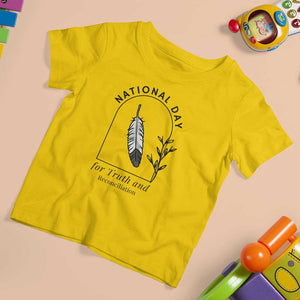 Orange Shirt Day T Shirt For Kid National Day For Truth And Reconciliation Native Feather TS02 Daisy Print Your Wear