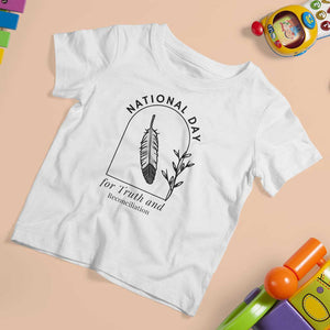 Orange Shirt Day T Shirt For Kid National Day For Truth And Reconciliation Native Feather TS02 White Print Your Wear