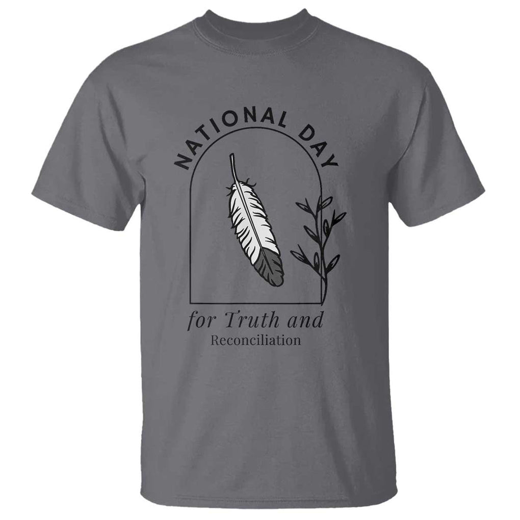 Orange Shirt Day T Shirt National Day For Truth And Reconciliation Native Feather TS02 Charcoal Print Your Wear