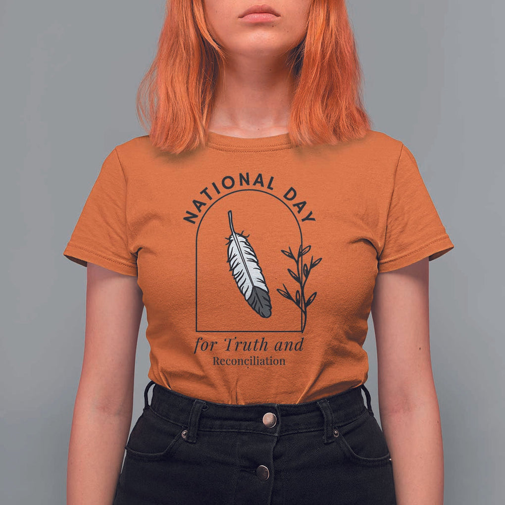 Orange Shirt Day T Shirt For Women National Day For Truth And Reconciliation Native Feather TS02 Orange Print Your Wear