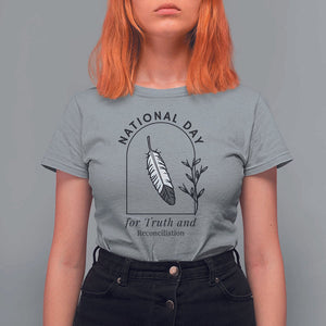 Orange Shirt Day T Shirt For Women National Day For Truth And Reconciliation Native Feather TS02 Sport Gray Print Your Wear