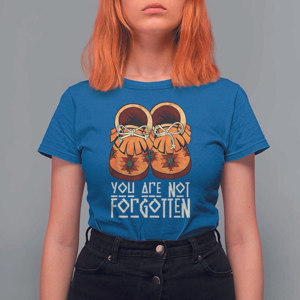 Orange Shirt Day T Shirt For Women You Are Not Forgotten Native American Every Child Shoes TS02 Royal Blue Print Your Wear