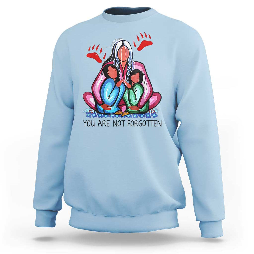 Orange Shirt Day Sweatshirt You Are Not Forgotten Native American Child TS02 Light Blue Print Your Wear