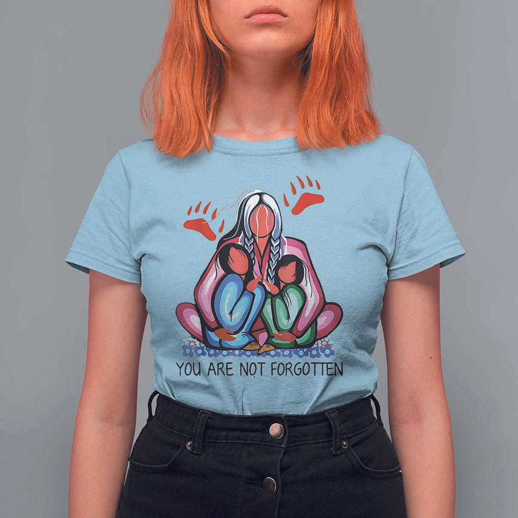 Orange Shirt Day T Shirt For Women You Are Not Forgotten Native American Child TS02 Light Blue Print Your Wear