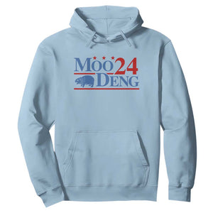 Baby Hippo Moo Deng 2024 Hoodie Pygmy Hippopotamus TS02 Light Blue Print Your Wear
