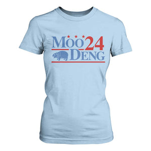 Baby Hippo Moo Deng 2024 T Shirt For Women Pygmy Hippopotamus TS02 Light Blue Print Your Wear