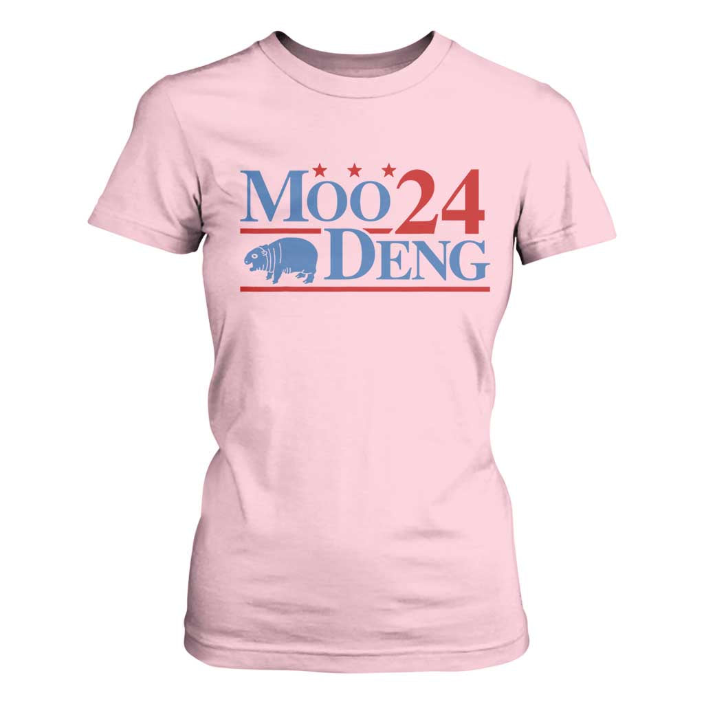 Baby Hippo Moo Deng 2024 T Shirt For Women Pygmy Hippopotamus TS02 Light Pink Print Your Wear