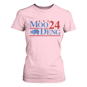 Baby Hippo Moo Deng 2024 T Shirt For Women Pygmy Hippopotamus TS02 Light Pink Print Your Wear