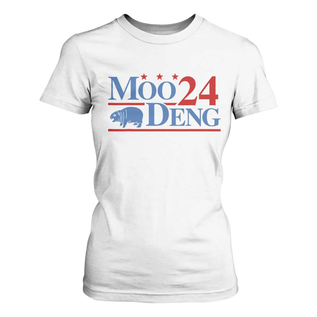 Baby Hippo Moo Deng 2024 T Shirt For Women Pygmy Hippopotamus TS02 White Print Your Wear