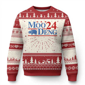 Baby Hippo Moo Deng 2024 Ugly Christmas Sweater Pygmy Hippopotamus TS02 Red Print Your Wear
