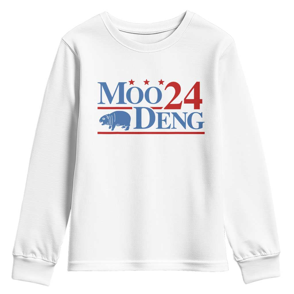 Baby Hippo Moo Deng 2024 Youth Sweatshirt Pygmy Hippopotamus TS02 White Print Your Wear