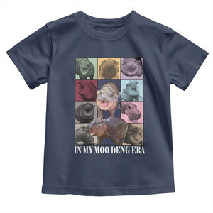 In My Moo Deng Era Baby Shirt Cute Pygmy Hippo TS02 Navy Print Your Wear