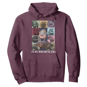 In My Moo Deng Era Hoodie Cute Pygmy Hippo TS02 Maroon Print Your Wear