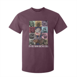 In My Moo Deng Era T Shirt For Kid Cute Pygmy Hippo TS02 Maroon Print Your Wear