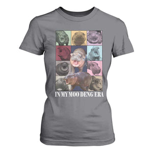 In My Moo Deng Era T Shirt For Women Cute Pygmy Hippo TS02 Charcoal Print Your Wear