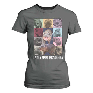 In My Moo Deng Era T Shirt For Women Cute Pygmy Hippo TS02 Dark Heather Print Your Wear