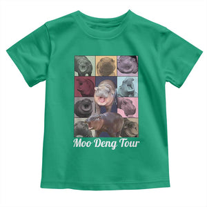 Baby Hippo Moo Deng Tour Baby Shirt Bouncy Cute Pygmy Hippopotamus TS02 Irish Green Print Your Wear