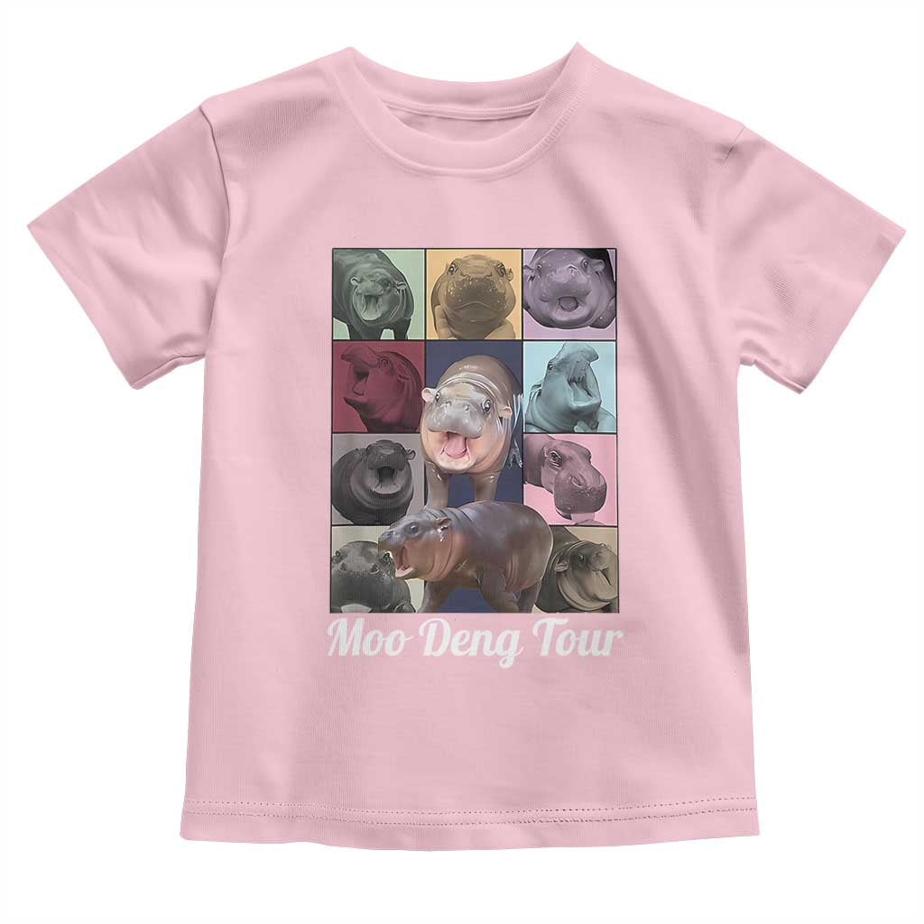 Baby Hippo Moo Deng Tour Baby Shirt Bouncy Cute Pygmy Hippopotamus TS02 Light Pink Print Your Wear