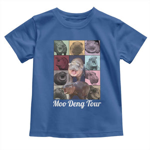 Baby Hippo Moo Deng Tour Baby Shirt Bouncy Cute Pygmy Hippopotamus TS02 Royal Blue Print Your Wear