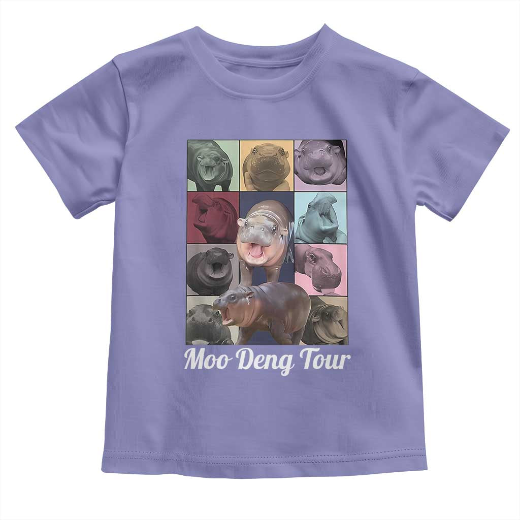 Baby Hippo Moo Deng Tour Baby Shirt Bouncy Cute Pygmy Hippopotamus TS02 Violet Print Your Wear