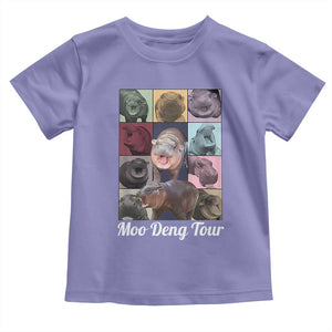 Baby Hippo Moo Deng Tour Baby Shirt Bouncy Cute Pygmy Hippopotamus TS02 Violet Print Your Wear
