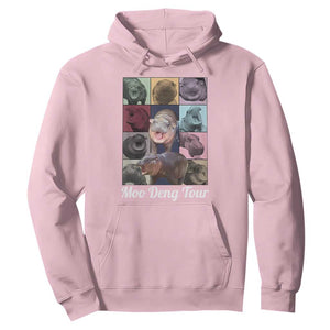 Baby Hippo Moo Deng Tour Hoodie Bouncy Cute Pygmy Hippopotamus TS02 Light Pink Print Your Wear