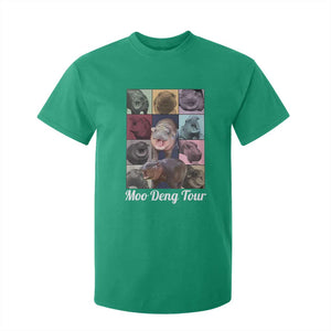 Baby Hippo Moo Deng Tour T Shirt For Kid Bouncy Cute Pygmy Hippopotamus TS02 Irish Green Print Your Wear
