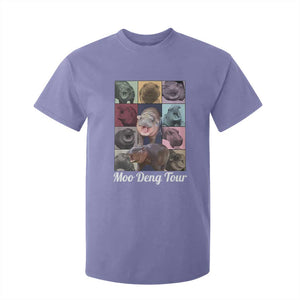 Baby Hippo Moo Deng Tour T Shirt For Kid Bouncy Cute Pygmy Hippopotamus TS02 Violet Print Your Wear