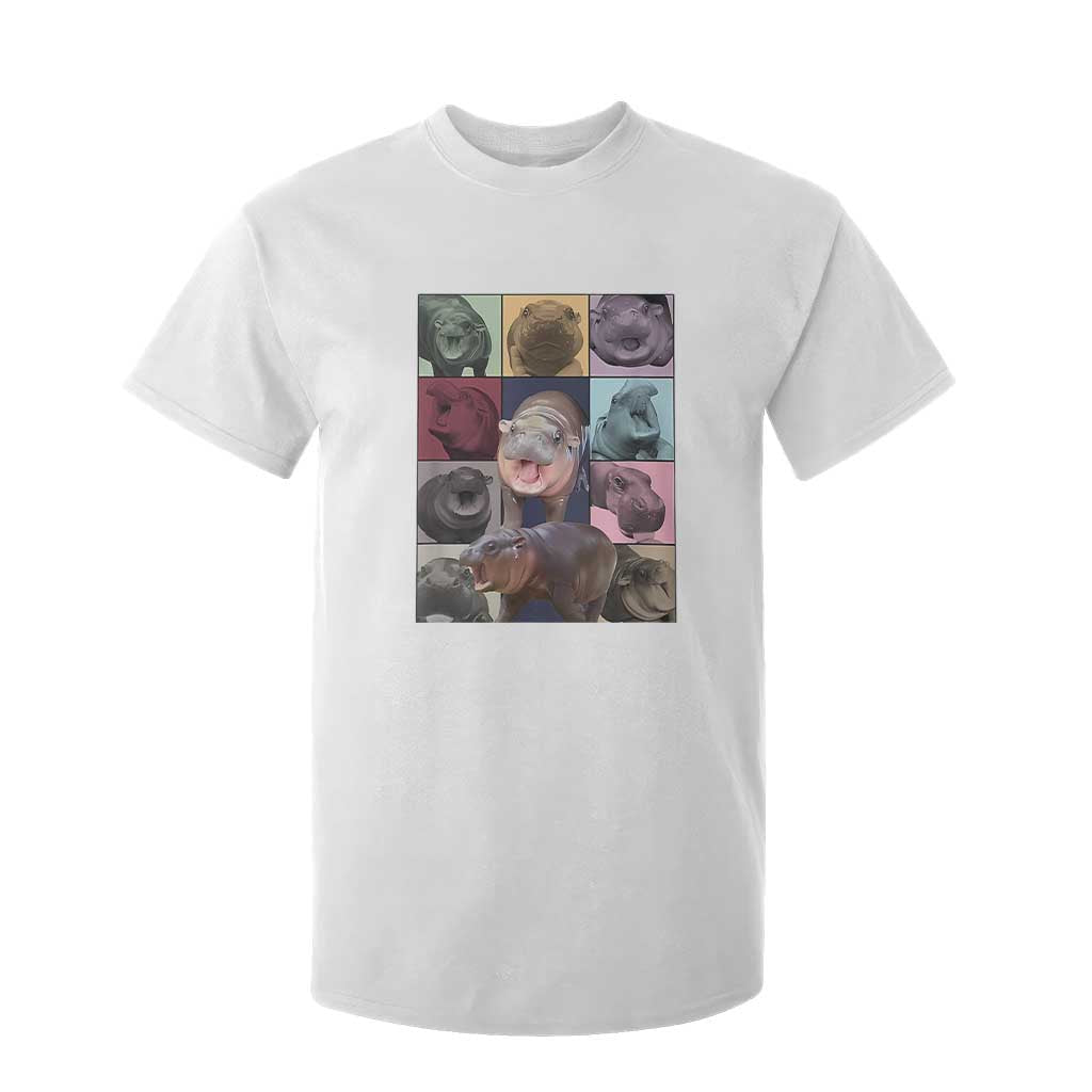 Baby Hippo Moo Deng Tour T Shirt For Kid Bouncy Cute Pygmy Hippopotamus TS02 White Print Your Wear