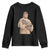 Jesus Loves Moo Deng Youth Sweatshirt Bouncy Pig Cute Pygmy Hippo Meme TS02 Black Print Your Wear