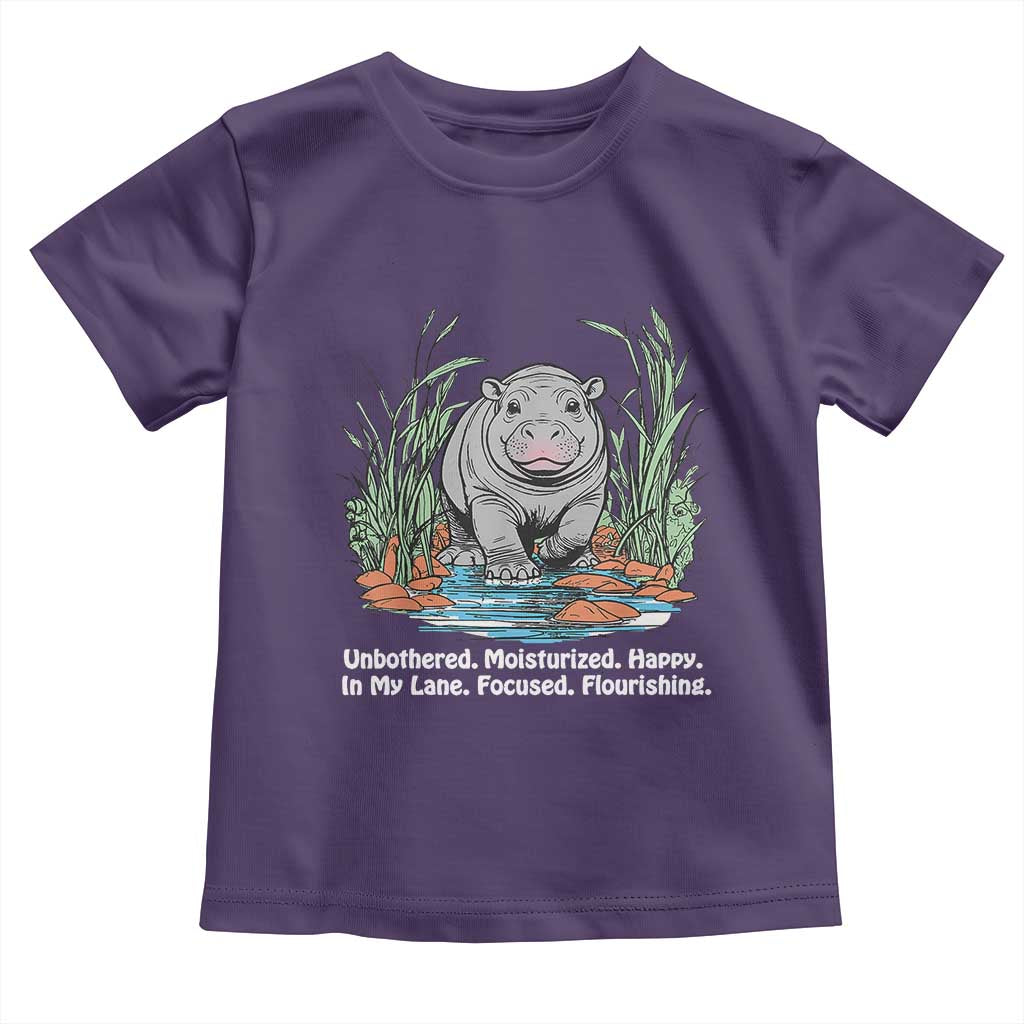 Baby Hippo Moo Deng Baby Shirt Unbothered Bouncy Pig Meme Cute Viral TS02 Purple Print Your Wear
